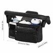 Universal Stroller Organizer with Insulated Cup Holders,Detachable Phone Bag Shoulder Strap,Fits Baby Umbrella Jogger Pet Pram,Black