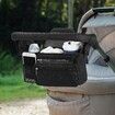 Universal Stroller Organizer with Insulated Cup Holders,Detachable Phone Bag Shoulder Strap,Fits Baby Umbrella Jogger Pet Pram,Black