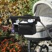 Universal Stroller Organizer with Insulated Cup Holders,Detachable Phone Bag Shoulder Strap,Fits Baby Umbrella Jogger Pet Pram,Black