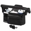 Universal Stroller Organizer with Insulated Cup Holders,Detachable Phone Bag Shoulder Strap,Fits Baby Umbrella Jogger Pet Pram,Black