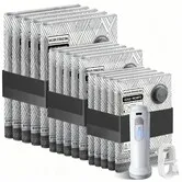 15 Pack Travel Vacuum Bags with Electric Pump, Cordless Space Saver Storage Seal, Luggage Compression Packing Cubes for Clothing