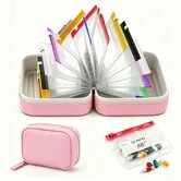 14 Pcs Waterproof Crush Resistant Pill Pouch Set, Portable Travel Medicine Storage Bags for 7–14 Day Medication, Pink