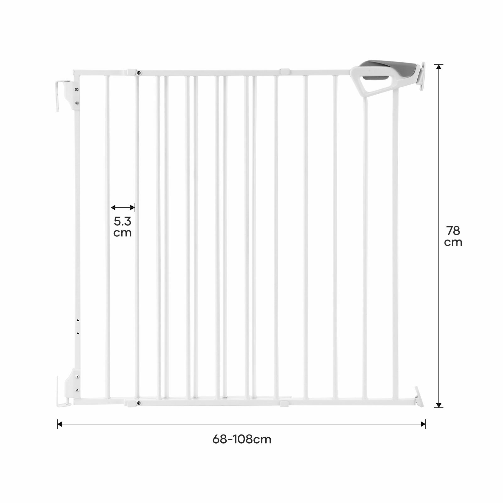 Pet Dog Safety Gate Cat Fence Enclosure 78cm Tall Safe Guard Stair Security Barrier Retractable Puppy Low Containment System for Kitchen Doorway