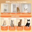 Retractable Safety Gate Pet Dog Cat Extra Tall Fence Enclosure Barrier Safe Guard Security Fencing for Doorway Stairs Kitchen 120 to 220cm White