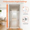 Retractable Safety Gate Pet Dog Cat Extra Tall Fence Enclosure Barrier Safe Guard Security Fencing for Doorway Stairs Kitchen 120 to 220cm White