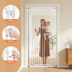 Retractable Safety Gate Pet Dog Cat Extra Tall Fence Enclosure Barrier Safe Guard Security Fencing for Doorway Stairs Kitchen 120 to 220cm White