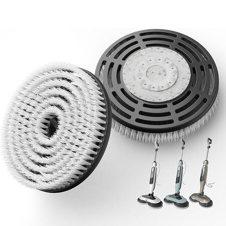 2Pcs Upgraded Steam Mop Replacement Brush Pads for Shark Steam and Scrub Mop S8201 S8001 S7201 S7000 Series, White