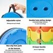 Round Rainbow Telescopic Folding Stool, Portable Lightweight Collapsible Camping Seat for Picnic Beach Travel Hiking