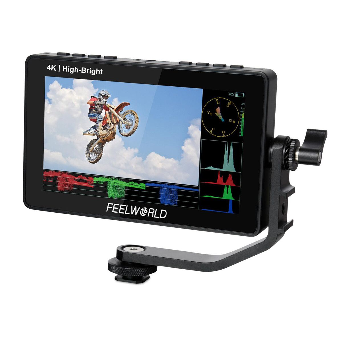 FEELWORLD F5 Prox 5.5 Inch 1600nit Field Camera Monitor Touch 4K HDMI 3D LUT Waveform for DSLR Mirrorless Camera
