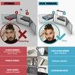 360 Degree Trifold 3 Way Mirror with LED Lights, Adjustable Hanging Barber Mirror for Self Hair Cutting, DIY Haircut & Braiding Tool for Men Women