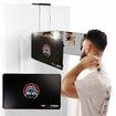 360 Degree Trifold 3 Way Mirror with LED Lights, Adjustable Hanging Barber Mirror for Self Hair Cutting, DIY Haircut & Braiding Tool for Men Women