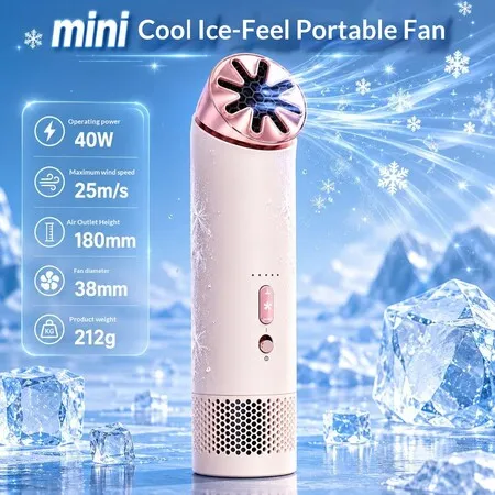 Portable Handheld Neck Fan Brushless High Wind Blower Silent Multi Angle Summer Cooling Outdoor