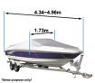 Boat Cover All-Weather Waterproof Resistant 14-16ft V-Hull 173cm Beam Width