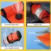 Diving Surface Marker Buoy Set SMB 1.5 Meters High Visibility Inflatable Scuba Signal Tube Safety Sausage with 30 Meters Diving Spool Reel and Clip