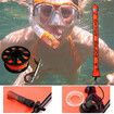 Diving Surface Marker Buoy Set SMB 1.5 Meters High Visibility Inflatable Scuba Signal Tube Safety Sausage with 30 Meters Diving Spool Reel and Clip