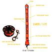 Diving Surface Marker Buoy Set SMB 1.5 Meters High Visibility Inflatable Scuba Signal Tube Safety Sausage with 30 Meters Diving Spool Reel and Clip