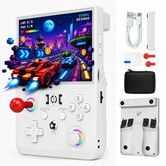 R36MAX2 Retro Handheld Game Console,4.5-Inch 1024x768 IPS Screen,128GB 22000+ Classic Games,Open Source Linux System,Dual Arcade Joysticks,4000mAh Battery