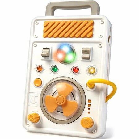 Montessori Toy Busy Board,Airplane Essential Travel Toys Roadtrip Activities Educational LED Light Switch Learning Activity Sensory Board for Age3+