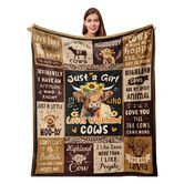 Highland Cow Blanket, Highland Cow Gifts for Women, Cow Gifts for Women for Mothers Day, Birthday, Christmas Soft Throw Blanket, 130 cm x 150 cm