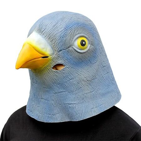 Pigeon Mask Natural Latex Goat Costume Mask for Halloween Parties and Cosplay