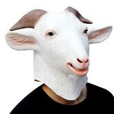 Goat Mask Natural Latex Goat Costume Mask for Halloween Parties and Cosplay