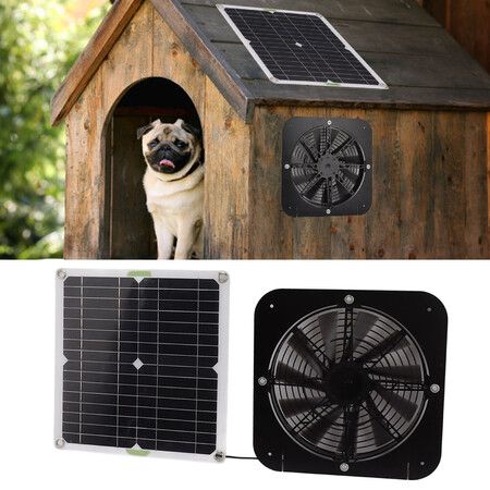 Solar Powered Ventilation Fan 100W 10Inch Panel High Flow Greenhouse Chicken Coop Shed RV Garage Outdoor Use off-grid cooling