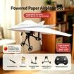 RC Paper Airplane Kit DIY Electric Remote Control Plane with Gyro Stabilizer,Dual Propellers Rc Plane Kit,Lightweight Foldable Flying Stem Toy