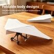 RC Paper Airplane Kit DIY Electric Remote Control Plane with Gyro Stabilizer,Dual Propellers Rc Plane Kit,Lightweight Foldable Flying Stem Toy