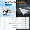 Paper Airplane Kit DIY Rc Plane Micro to Build Remote Control Power Motor Aircraft with Propeller Electric Flying Motorized Module