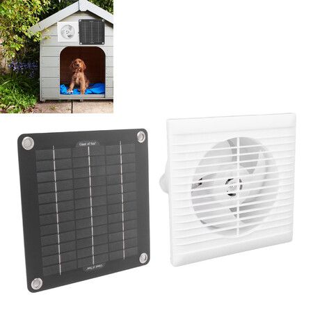 Solar Powered Ventilation Fan 50W 10Inch Panel High Flow Greenhouse Chicken Coop Shed RV Garage Outdoor Use off-grid cooling