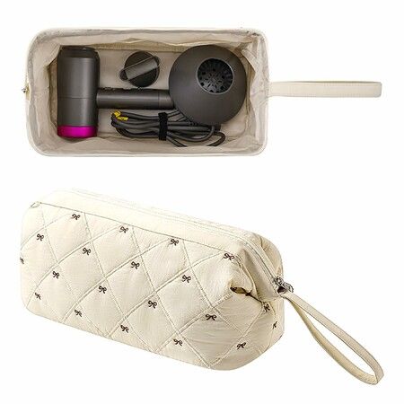 Hair Tools Travel Bag Compatible with Shark FlexStyle,Dyson Airwrap,Revlon Hairdryer Case,Hair Styling Accessories Storage Organizer (Beige)