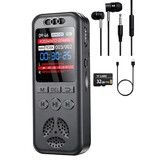 32GB Digital Voice Recorder with Playback,Small Voice Activated Recorders,1536Kbps Audio,70dB Noise Reduction,A-B Repeat Recording Device Portable Mini