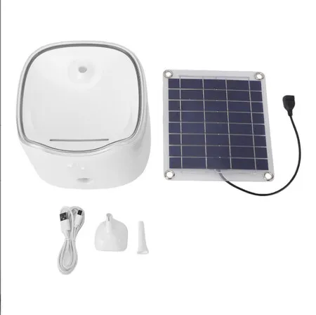 OUTDOOR Solar Pet Water Fountain Automatic Circulating Smart Cat Drinking Dispenser with Monocrystalline Solar Panel Outdoor Garden Gift for Cat Lovers
