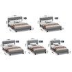 ALFORDSON Bed Frame Single Size Upholstered Wingback Base Wood Fabric Grey SARAH