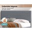 ALFORDSON Bed Frame Single Size Upholstered Wingback Base Wood Fabric Grey SARAH