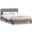 ALFORDSON Bed Frame Single Size Upholstered Wingback Base Wood Fabric Grey SARAH