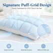 Cooling Pillow for Sleeping,Fluffy Cloud Pillow with Ice-Silk Touch,Breathable Quilted Grid Design,for Side and Back Sleepers,Machine Washable