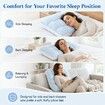 Cooling Pillow for Sleeping,Fluffy Cloud Pillow with Ice-Silk Touch,Breathable Quilted Grid Design,for Side and Back Sleepers,Machine Washable