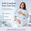 Cooling Pillow for Sleeping,Fluffy Cloud Pillow with Ice-Silk Touch,Breathable Quilted Grid Design,for Side and Back Sleepers,Machine Washable