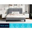 ALFORDSON Bed Frame King Size Mattress Base Platform Fabric Grey Linus