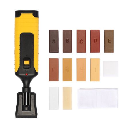 Wood Furniture Floor Repair Kit 11 Colours Wax Sticks Melting Tool Scratch Crack Stain Touch Up Door Table Cabinet Laminate Hardwood