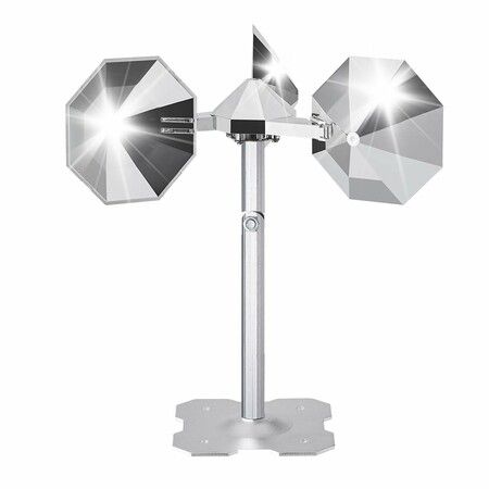 2 Pack Silver Wind Powered Spinning Bird Scare Reflector, Bird Deterrent to Keep Pigeons, Woodpeckers & Seagulls Away for Garden Patio Yard