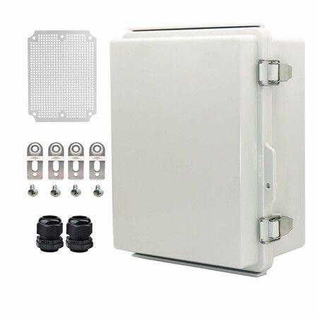 Outdoor Waterproof Electrical Junction Box IP67 ABS Plastic Enclosure for Switch Router Project Electronics DIY 22cm x 17cm x 11cm