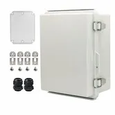 Outdoor Waterproof Electrical Junction Box IP67 ABS Plastic Enclosure for Switch Router Project Electronics DIY 22cm x 17cm x 11cm