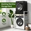 Washing Machine Storage Rack Over Washer Shelf Laundry Organiser Dryer Stand Metal Space Saving Stacking Shelving Unit Height Adjustable Steel 150kg