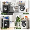 Washing Machine Storage Rack Over Washer Shelf Laundry Organiser Dryer Stand Metal Space Saving Stacking Shelving Unit Height Adjustable Steel 150kg