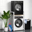 Washing Machine Storage Rack Over Washer Shelf Laundry Organiser Dryer Stand Metal Space Saving Stacking Shelving Unit Height Adjustable Steel 150kg