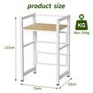 Washing Machine Storage Rack Over Washer Shelf Laundry Organiser Dryer Stand Metal Space Saving Stacking Shelving Unit Height Adjustable Steel 150kg
