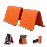 2 PCS Flexible Silicone Aluminum Phone Holder Stand, Bendable Universal Anti-Slip Adjustable Desktop Mount for Home Office Travel