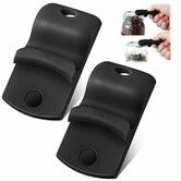 2 Pack Magnetic Canning Jar Opener for Regular & Wide Mouth Mason Lids, Vacuum Seal Remover with Storage Magnet, Patent Pending (Black)